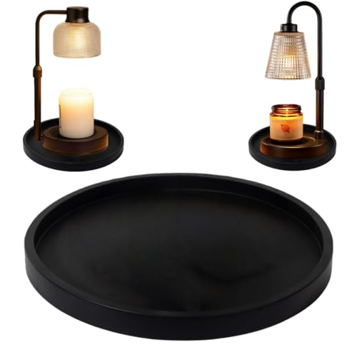 HiloFenar Heat Resistant Silicone Mat for Candle Warmer Lamp, Protector Base Pad for Candle Warmer, Lamp Candle Warmer Under Mat (Black, 6.5 INCH)