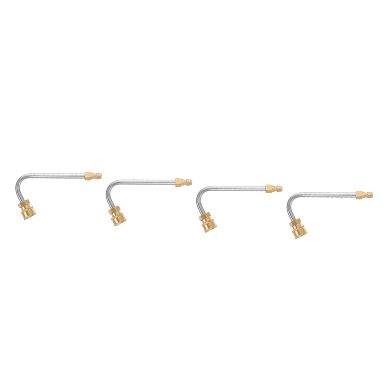 Pôle rallonge de nettoyeur haute pression Toyvian en acier inoxydable doré durable | 4 pièces