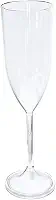 12 Taças De Champanhe Acrílico Para Festas Formatura Casamento 180 ml - Transparente