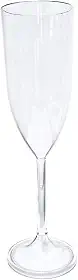 12 Taças De Champanhe Acrílico Para Festas Formatura Casamento 180 ml - Transparente