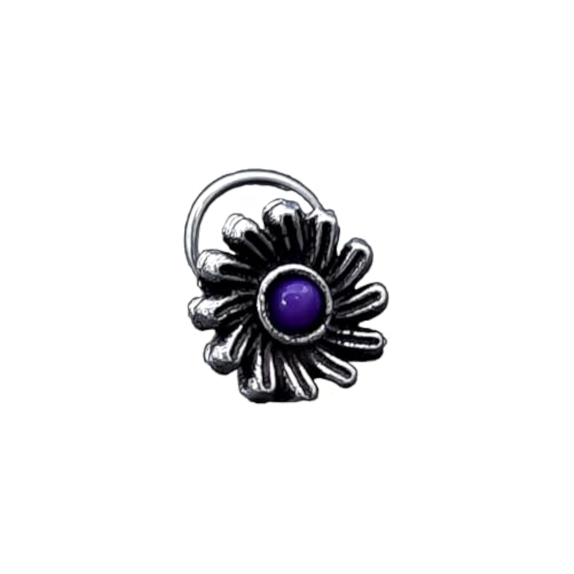 Women's Oxidized Brass Nosepin, Hana Harmony Design