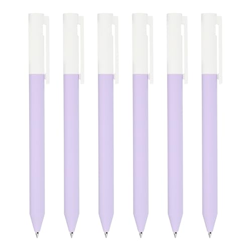 6 bolígrafos gel PATIKIL punta 0.5 mm tinta morada