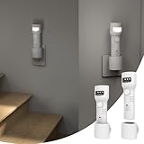 BZHKU Motion Sensor Night Light,4 in 1 LED Rechargeable Plug in Flashlights & Nightlight,LED Emergency Power Failure Night Light for Bedroom, Hotel Hallways, Hurricane （2Pack）