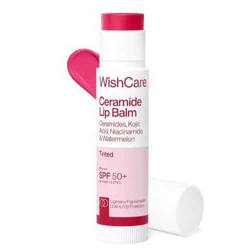 WishCare Tinted Lip Balm SPF 50 PA++++ | Brightening Lip Balm for...