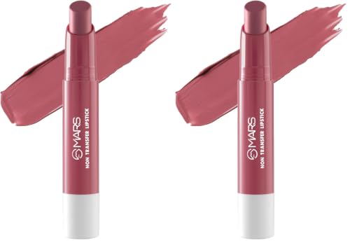 Image of MARS Matte Super Stay Lipstick | Up to 12 Hours Long Lasting | Smudge Proof and Waterproof Lipstick for Women (2.6 gm) (15-FANTASYLAND) (Pack of 2)