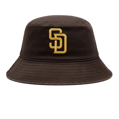 San Diego Bucket Hat, Embroidered, Perfect for Summer, Camping, Fishing, Tailgaiting, Baseball, him, her, dad, mom (Brown) (L/XL)