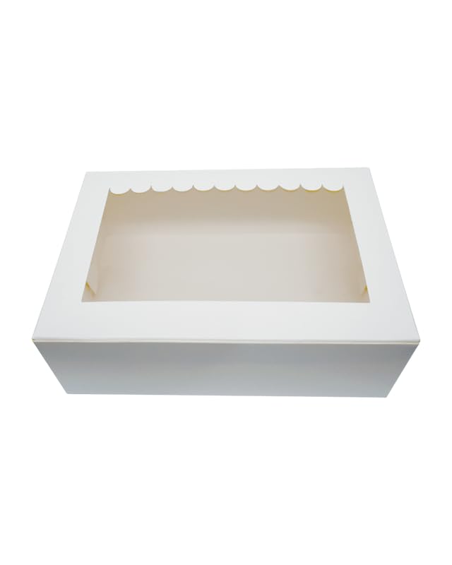 KeyLine Packs 6 Brownie Box Packaging with Clear Display Window, Donut