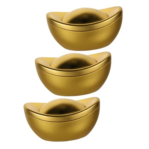 UKCOCO 3piezas Cajas de Hojalata Decorativas Forma de Lingote Caja de Dulces para Bodas Cumpleaños y Showers Contenedor de Almacenamiento