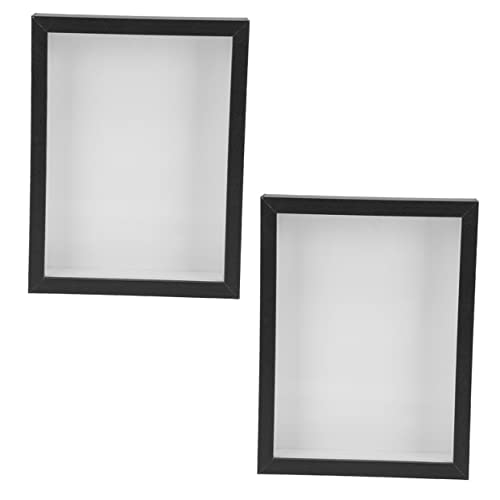 ERINGOGO Frame Specimen Box Set 2pcs Wooden Display Case for Dried Flowers Elegant Desktop Dec