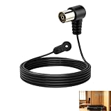 Antenne Radio FM Intérieure, Antenne FM Dipôle 75 Ohms pour Chaîne Stéréo, Tuner HiFi, Amplificateur et Récepteur, Antenne FM Câble Flexible, Plug and Play, Réception Radio Améliorée Système Audio