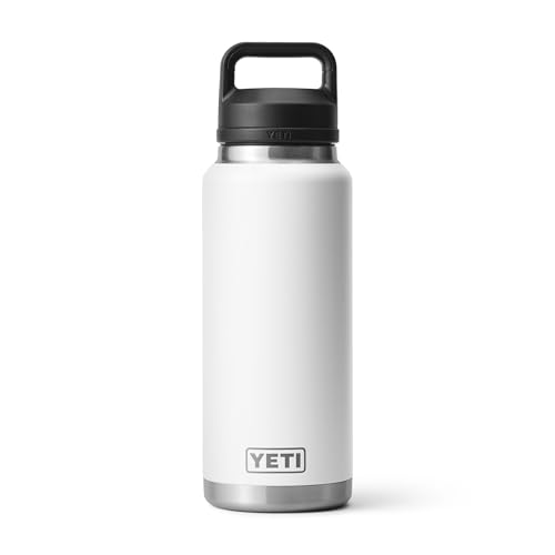 YETI Rambler 36 oz Bottle, Vacuum Insulated, Stainless Steel with Chug Cap, White