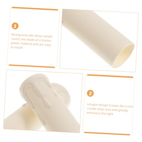 Cubiertas de plástico para lámparas de araña y fundas decorativas para velas 6