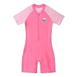 karrack Girls One Piece Rash Guard Swimsuit Kid Water Sport Short Swimsuit UPF 50+ Sun Protection Bathing...