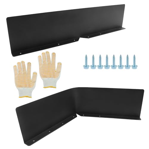 LifCratms Rain Gutter Valley Splash Guards, Black, 2 Pcs