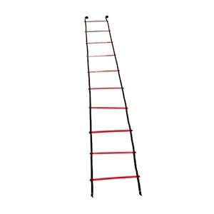 Cocoarm Foot Speed Ladder 5M Soccer Ball Football Flexibility Speed Training Agility Fitness Jumping Ladder Footwork Sport Equipment Suitable for Football Rugby Tennis Baseball Sports Activities(Red)
