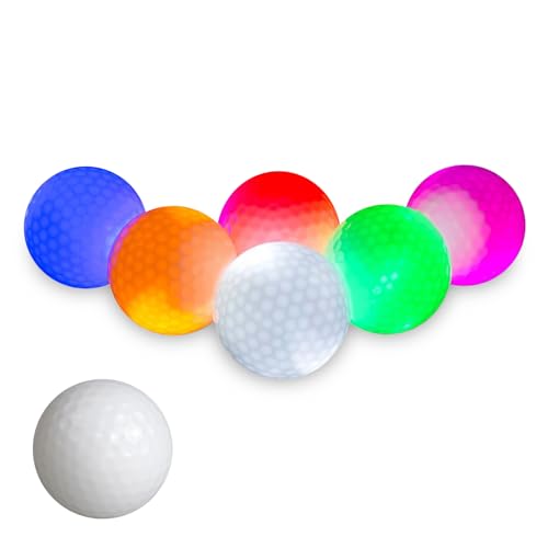 ゴルフボール 光る 6個入 LED ナイトゴルフ ナイター 打感良好 練習 発光ボール ゴルフ用品 紛失防止のサムネイル