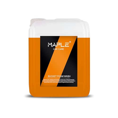 Image of Maple Car Care Bucket Foam Wash Shampoo for Car 5 Litre | High Foaming, pH Neutral Car Shampoo| Ceramic Coating Safe Car Wash Shampoo| Deep Clean, Shine & Dirt Removal | Quick Dirt Removal Car Shampoo
