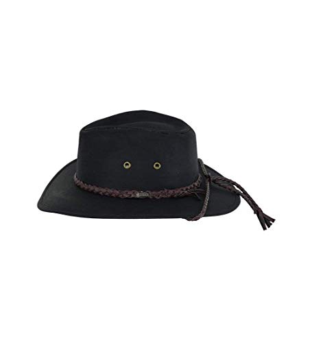 Image of Outback Trading Company Unisex 1486 Grizzly UPF 50 Waterproof Breathable Western Cotton Oilskin Hat