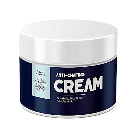 Azani Natural Anti Chafing Cream | Intimate Area Cream | Multi-Purpose Healing Cream for Rashes, Blisters, Thigh Rub, Itchy | Multani Mitti, Shea Butter & Gotukola (Men & Women) - 50 gm Cover