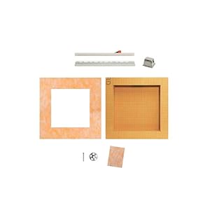 Schluter Kerdi-Board-SNLT Shower Niche with Integrated LIPROTEC LED Lighting – Vertical Installation – 12″ Width, 12″ Height, 3-1/2″ Depth, Warm White LED – KB12SNLT1WWF