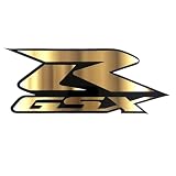 Motorcycle Vehicle Sticker Decorative Vinyl Bumper Sticks to Any Metal Compatible with Suzuki GSXR600 GSXR750 GSXR1000 GSXR1300 Hayabusa Kitchen Whiteboard Door Fridge Refrigerator (Gold)