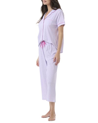 Image of Karen Neuburger Women's Short Sleeve Girlfriend Capri Pajama Set