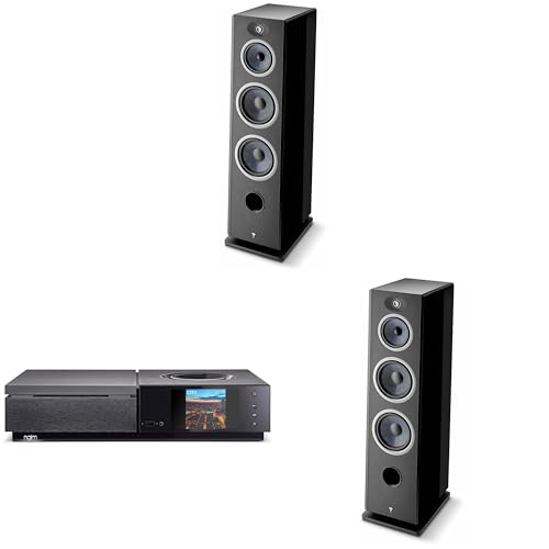Focal Vestia No4 Floorstanding Speakers (Black) Pair & Naim Uniti Star All-in-One System Bundle