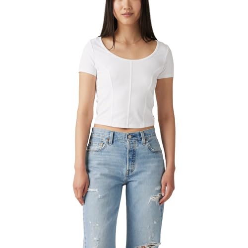 Levi's Women's Mars Corset Tee, (New) White, X-Small
