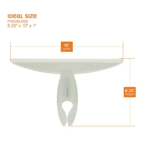 Image of Casabella, White 44037 Clip on Silicone Squeegee, 10-1 /8 inch x 1-1 /4 inch x 6-3 /4 inch h