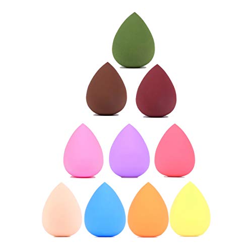 5PCS Makeup Sponge Set, Blender Beauty with Multiple Color, Latex-Free, Water Drop Shape, Both Dry and Wet, for Liquid Foundation, Cream (Random Color Delivery)