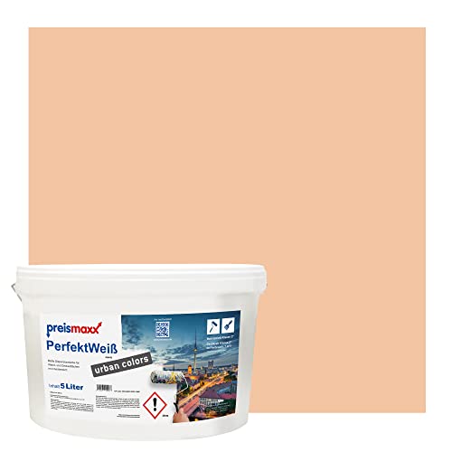 Preismaxx Perfektweiß urban colors, bunte Wandfarbe, orange, pfir...