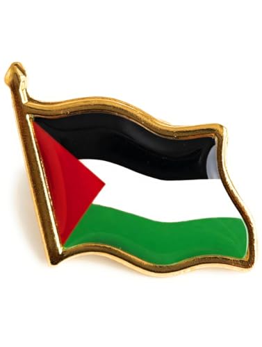 Palestine National Flag Metal Enamel Pin Badge Gold Butterfly Clasp