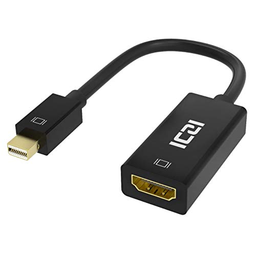 Mini DisplayPort to HDMI, ICZI Gold-Plated 4K Thunderbolt 2 to HDMI Adapter Converter for MacBook, Chromebook Pixel, Surface Pro, HDTVs, Monitors, Projectors and More  Black