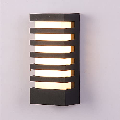 Lámpara de aluminio negro LED exterior aplique moderno para balcón