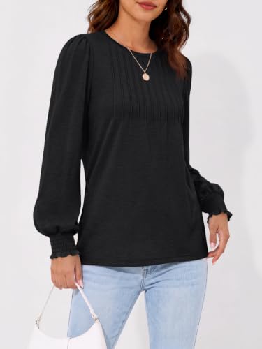 Image of AUTOMET Womens Long Sleeve Shirts Fall Blouses Tops Business Casual Outfits