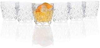 RCR 25752020006 Enigma Crystal Whisky Water Glasses Tumblers, Set of 6, Crystal,37 cl, Dishwasher Safe, Ideal for Scotch, Bourbon, Old Fashioned Cocktails