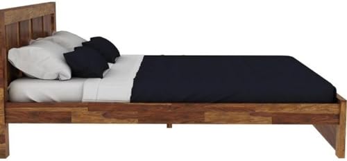 Image of Sheesham Wood King Size Bed Without Storage|Bed|Single Bed |Double Bed Solid Wood Queen Bed (Finish Color - Brown, Delivery Condition - DIY(Do-It-Yourself))