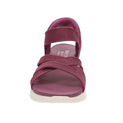 Skechers Skechers Women's ULTRA FLEX 3.0 SANDAL - FOREVER BETTER Hands Free Slip-ins, Knit cross strap sandal, Raspberry, 10M