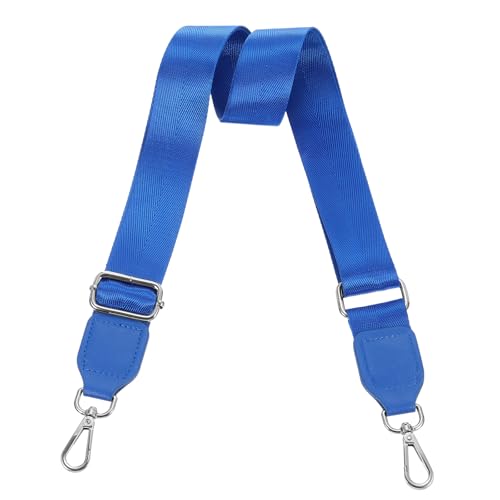 Image of uxcell Wide Shoulder Strap, 3.8cm Adjustable Purse Strap Replacement Crossbody Strap for Shoulder Bag Handbag, Blue, Silver Square Mouth Buckle