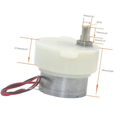CHANCS JS-30 DC 6V 15RPM Doppel-Flachwellengetriebe elektrischer Gleichstrommotor niedrige Geschwindigkeit