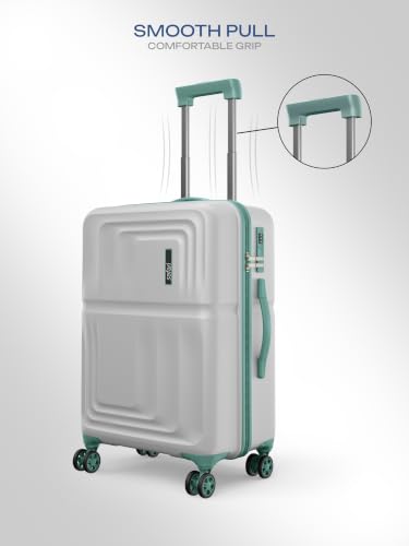 Image of Safari Roma Hard Luggage Trolley Bag with 8 Wheels Medium Size Check-in Suitcase - Fog Grey
