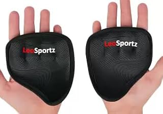 Leosportz Gym Gloves for Men and Women - Backless Workout Gloves for Weight Lifting | Open Gym Glove with Leather Pad and Neoprene | Hand Workout Gloves | Best Gift for Men (Open Back)