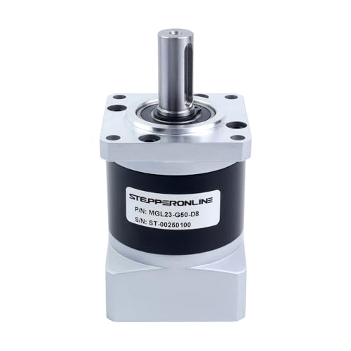 STEPPERONLINE Planetengetriebe der MGL-Serie, Übersetzungsverhältnis 50:1, Spiel 45arc-min für 8-mm-Welle, Standard-Schrittmotor Nema 23