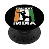 Team india cricket jersey indian flag Womens men Fan cricket PopSockets Adhesive PopGrip