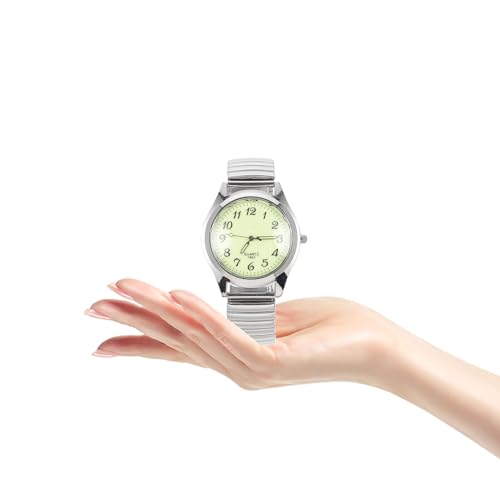 Veemoon Montre Numérique à Bracelet Extensible Style Décontracté Cadran Facile à Lire pour Seniors Montre à Bracelet Élastique