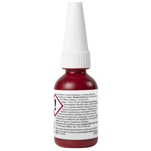 Miniatura 3 de Loctite 243, Adhesivo Antifricción Azul De Resistencia Media, Frenafiletti Para Tuercas Y Pernos, Frenafiletti De Resistencia Media A Impactos Y Vibraciones, 1 Frasco De 10 Ml