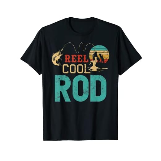 Carrete de pesca Cool Rod regalo del día del padre pescador caña Camiseta