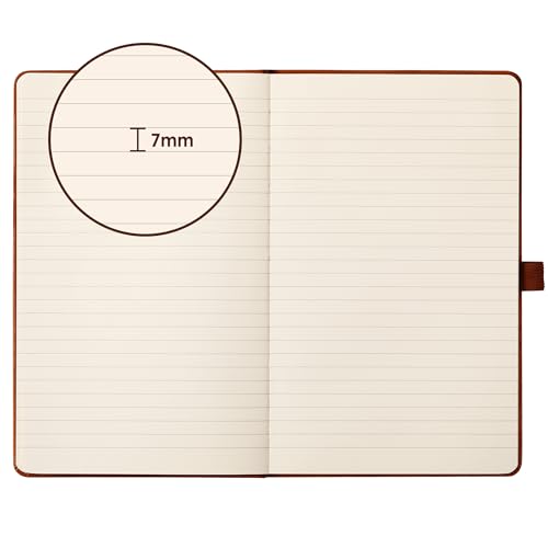 Lined-Journal-Notebook--Faux-Leather-Classic-Ruled-NotebookJournal-with-Pocket-Premium-Thick-Paper-64-Sheets128-Pages-Hard-Cover-Lined-535-x-846-Brown