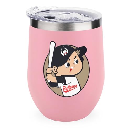 ワインタンブラー オリックス・バファローズ カープ坊や 野球応援 卵殻カップ タンブラー 350ml U字型 コーヒーカップ 蓋付き ステンレス製 魔法瓶 保冷 保温 水筒 直飲み 応援グッズ プレゼント