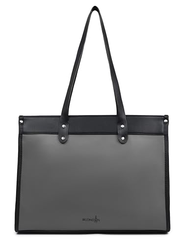 Image of K London Vegan Leather Handbag For Women-Girls | Satchel Bag for Womens | Fit Upto 15 Inch Laptop | Shoulder Bag | Ladies Purse | Tote Bag With Top Double Handle Handbag For Women